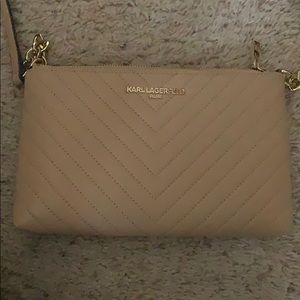 Karl Lagerfeld camel purse